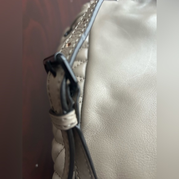 NWT Rebecca Minkoff Love Backpack light tan with black hardware main image 4